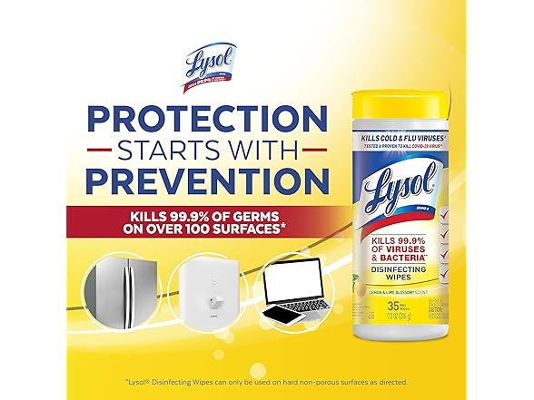Lysol Disinfectant Wipes (Pack of 3)
