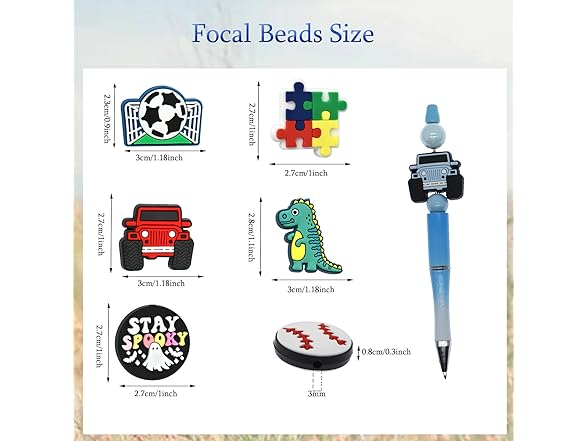 Pabucle Silicone Focal Beads Bulk