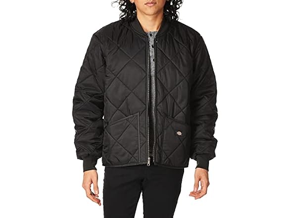 Dickies Men (3XL) Diamond Quilited Jacket Black