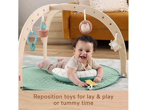 Fisher-Price Fisher-Price Wood Baby Playmat Lay & Pla