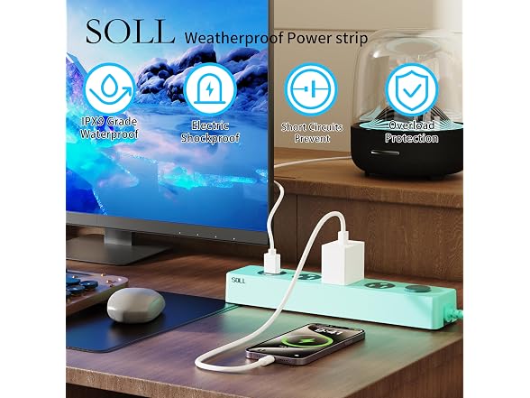 SOLL IPX9 Outdoor Power Strip - Gallery 2