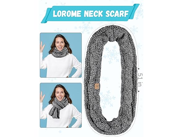Earmuff Scarf Hat and Gloves for Women