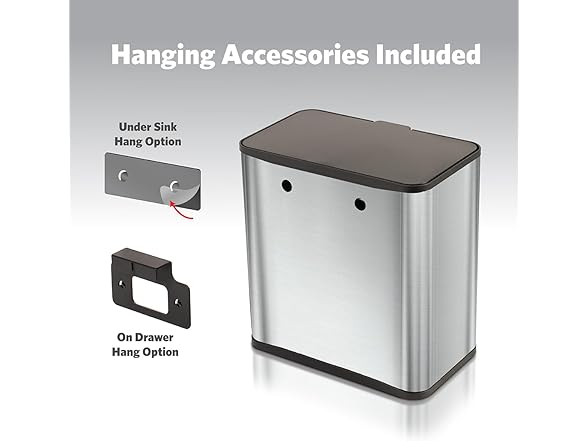 Glad Roomate Stainless Steel Trash Can 1.5G 