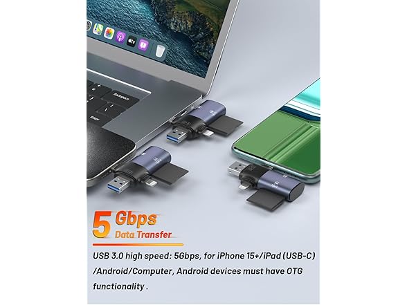 ZOIOT Memory Card Reader with Three Connect