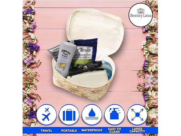 Generic Large Travel Quilted Makeup Bag