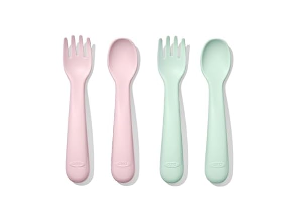 OXO Tot Plastic Fork and Spoon Set