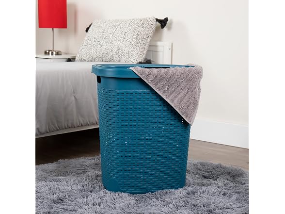 Mind Reader 50L Slim Laundry Hamper Set of 2, Blue
