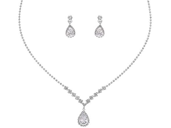 Fairyu Women's Wedding Crystal Teardrop