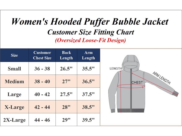 Womens Oversized Quilted Bubble Jacket