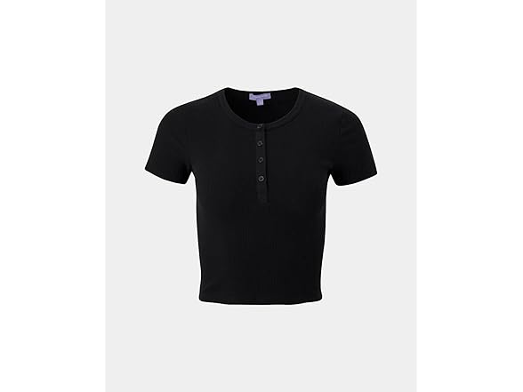 Florence By Mills Women (S) Rib Refresh Crop Shirt