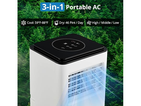 GarveeLife 10,000 BTU Portable AC Up to 450 Sq.Ft