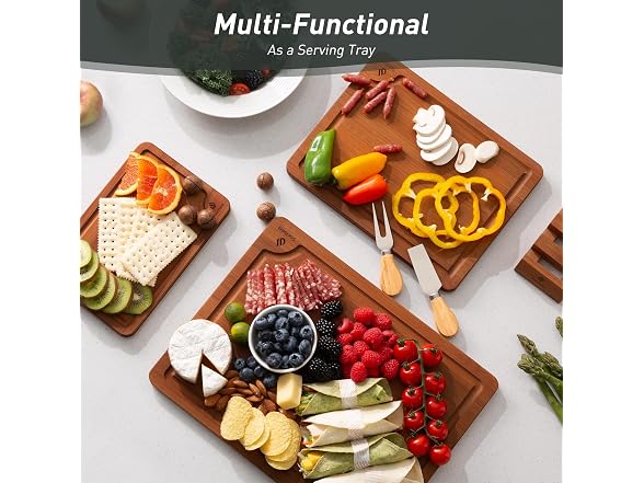 Socisen 3-Pack Bamboo Cutting Board Set