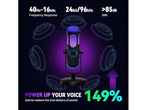 PUPGSIS Gaming Mic RGB Noise Cancel