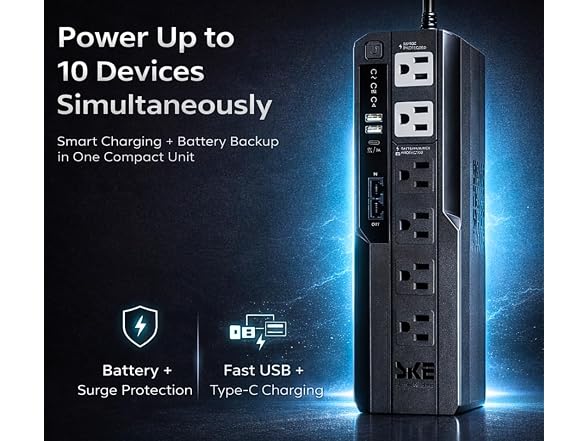 SKE UPS Battery Backup 425VA/240W