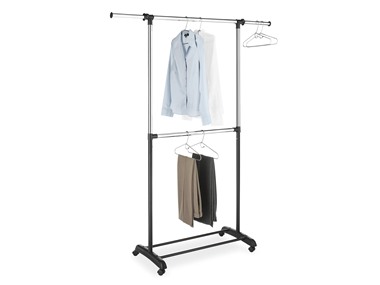 $21.99, Was $46.99, 53% Off! Whitmor Adjustable 2-Rod Garment Rack dealfomo