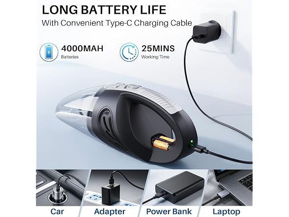 Sharptek Car Vacuum Ceaner with Bag
