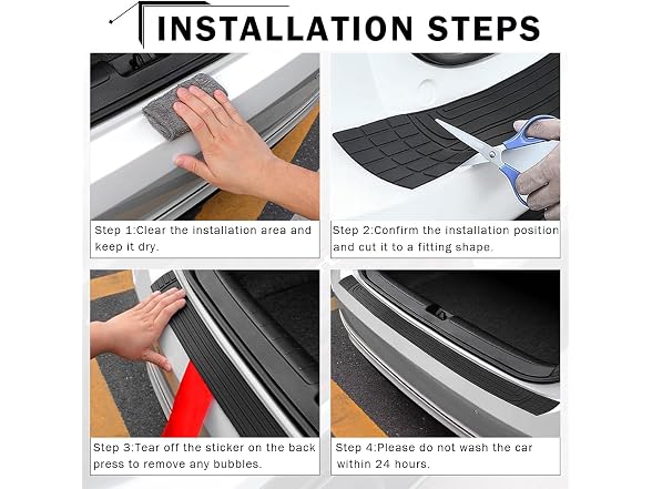 VOAKZEF APP-Auto-153 Car Rear Bumper Protector Stri