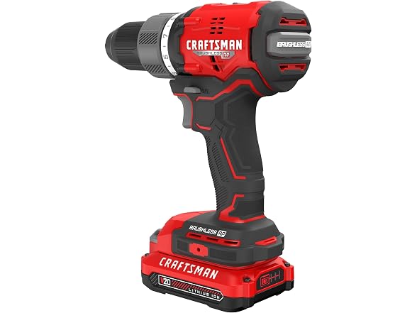 CRAFTSMAN CMCD713C1 V20* BRUSHLESS RP 1/2 Drill Kit