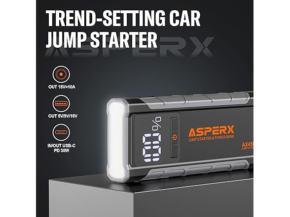 ASPERX AX4500 Jump Starter, 4500A