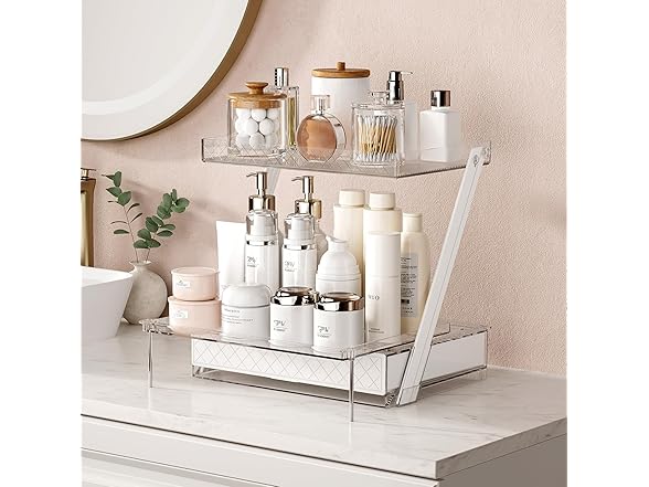 Pomohome 3-Tier Bathroom Countertop Makeup Organizer