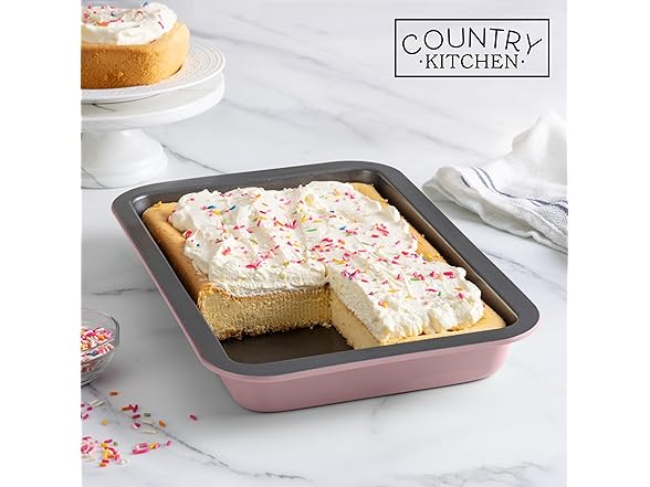 10 Pc Nonstick Baking Pans Set Pink