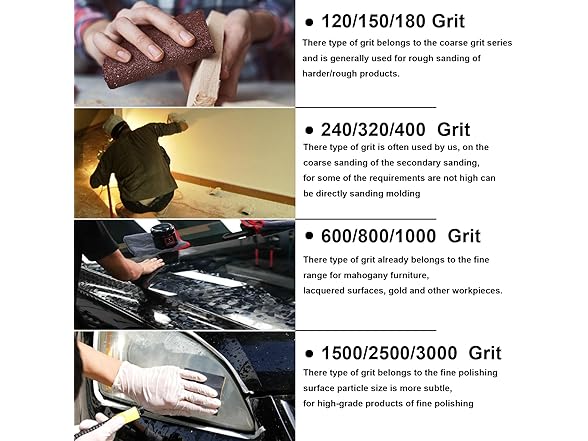 QIOJIRMU 24 PCS Wet Dry Sand Paper