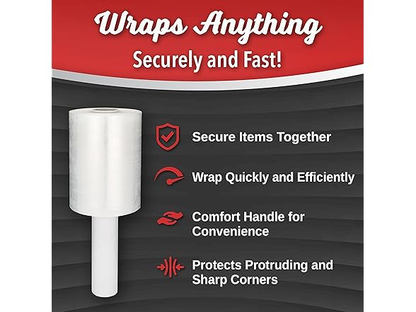 Mini Stretch Wrap 5"x1000', 2 Pack