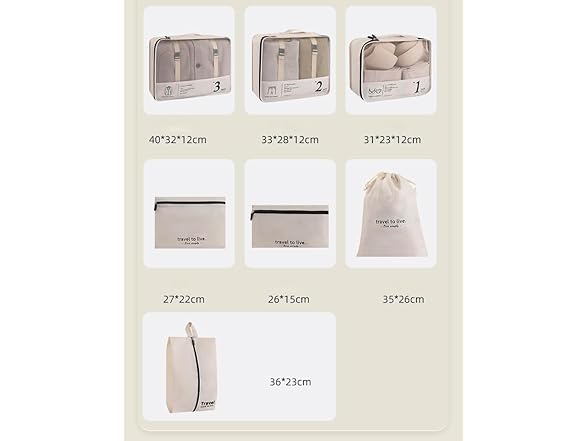 DanArt Luggage Organizer Travel Set