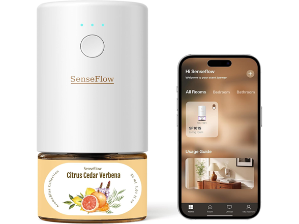 SenseFlow 1 Fl Oz Smart Essential Oil Diffuser