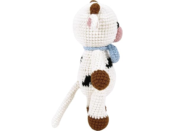 Enesco Woolie Kai the Cow Handmade Crochet Animal Plush Toy