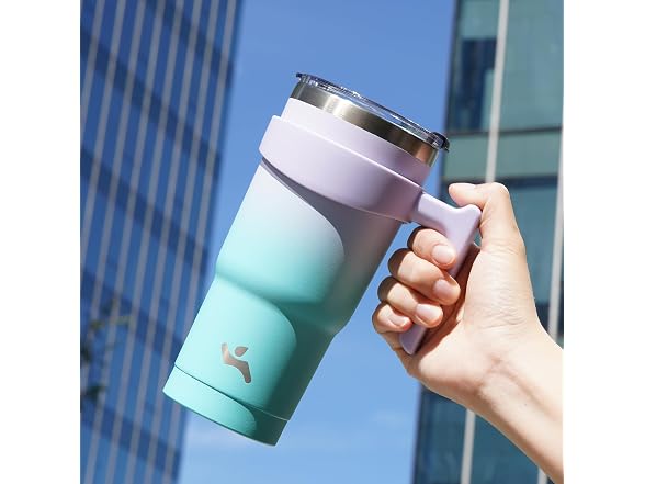 Konokyo 40 oz Tumbler with Handle and Straw, Insulated Travel Mug