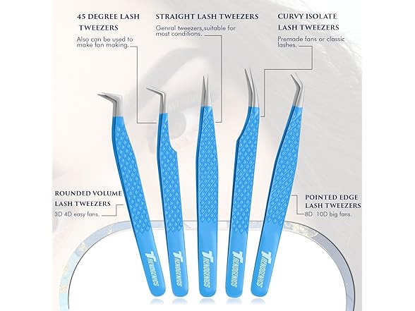 TrendGenics Eyelash Extensions Tweezers