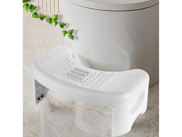 Demiwise Bathroom, Non-Slip Foldable Toilet Step Stool