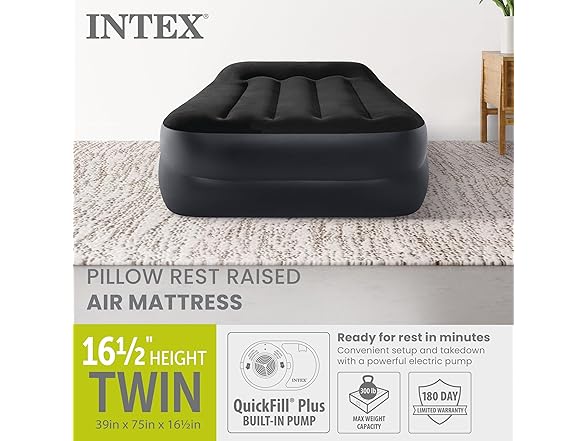 Intex Dura-Beam Standard Series Pillow Rest Raised Airbed