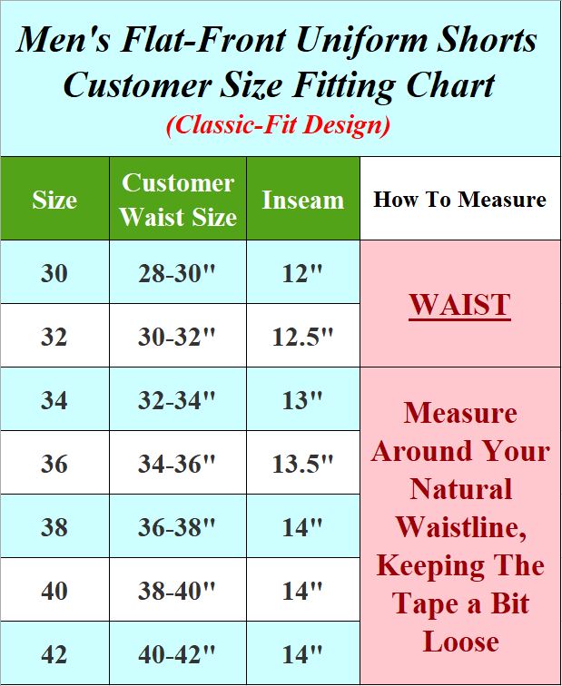 3PK Mens Flat Front Uniform Shorts - Gallery 7