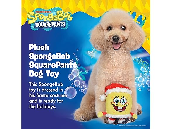 6" Holiday SpongeBob SquarePants Dog Toy