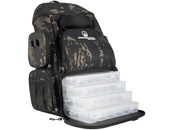 Fishing Backpack with Tackle Boxes