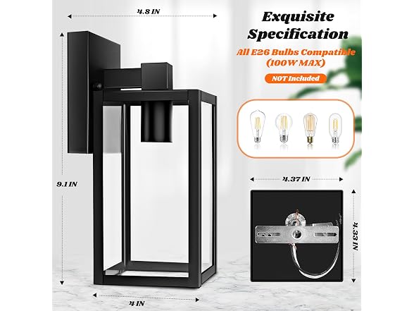 Brightever 2-Pack Wall Sconce MDVB - Gallery 5