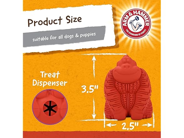 Arm and Hammer for Pets Super Treadz Mini Gorilla