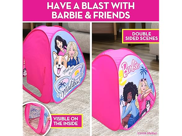 Barbie™ Malibu Pop Up Play Tent for Kids