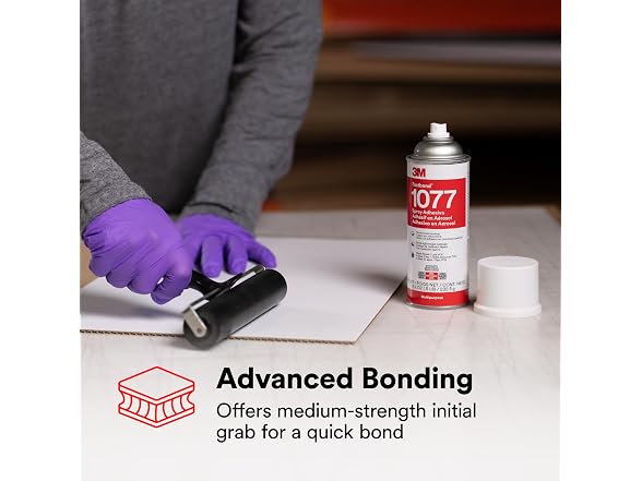 3M Fastbond Water-Base Multipurpose Adhesive 1077, Low VOC, Net Wt 8.2 oz