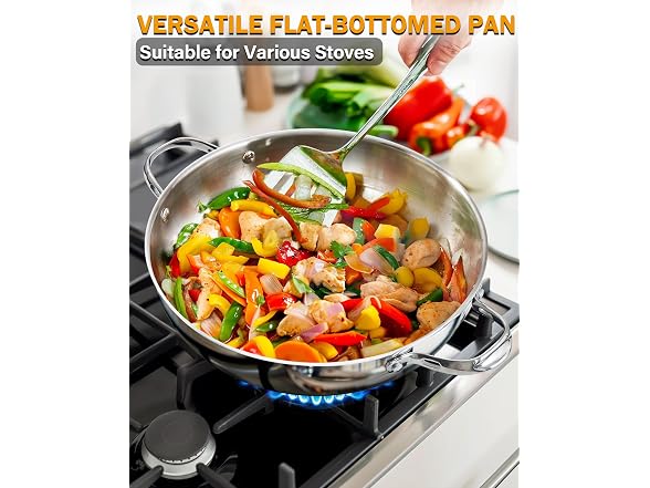 Cooks Standard Wok Stir Fry Pan with Glass Lid