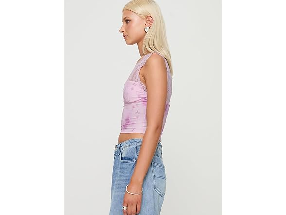 Princess Polly Typha Floral Lace Crop Top