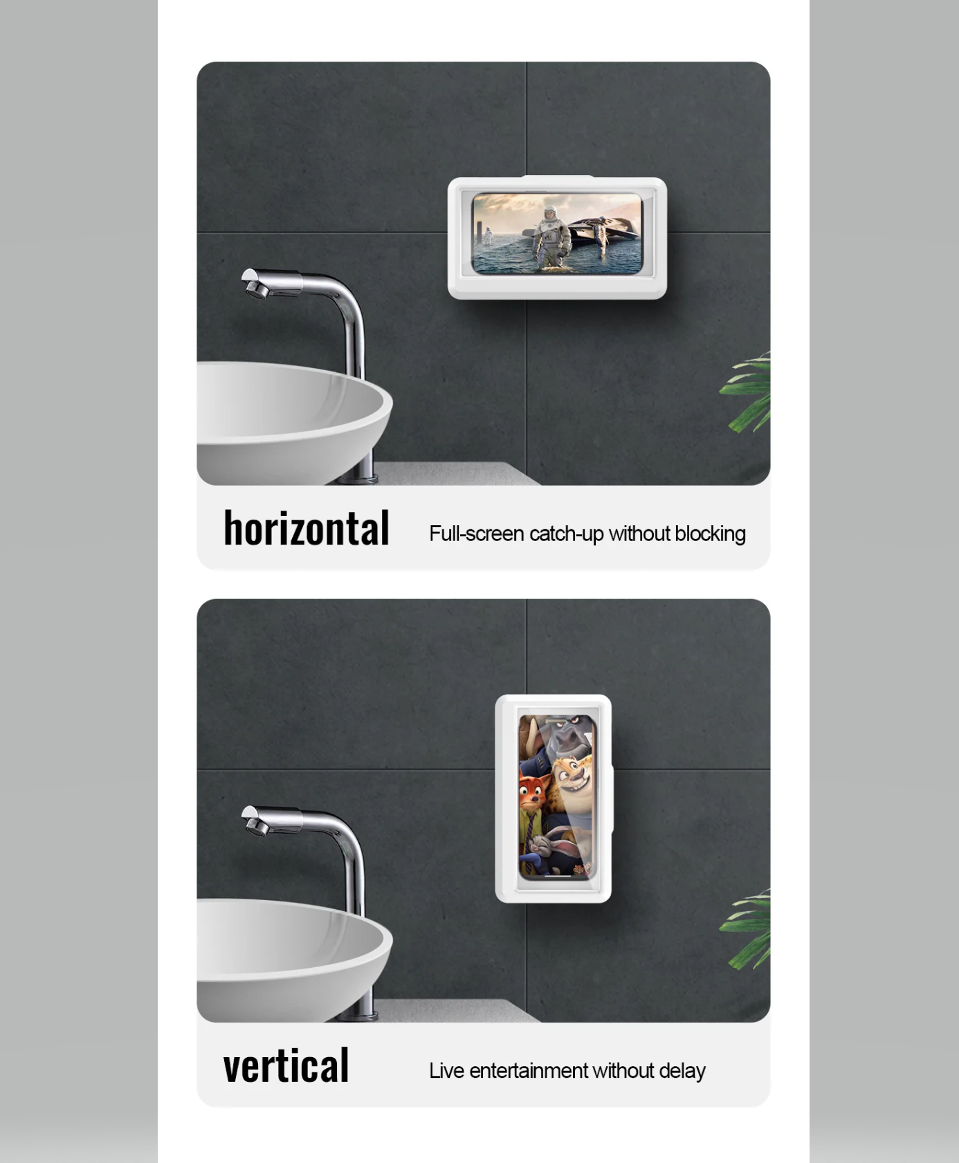 Waterproof Shower 360Degree Phone Holder - Gallery 19