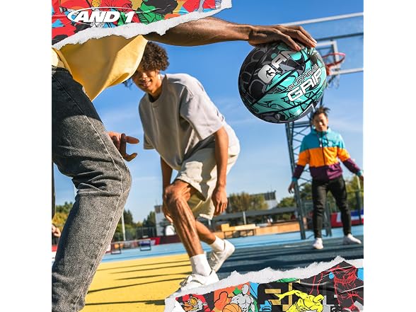 AND1 Supreme Grip Rubber Basketball: