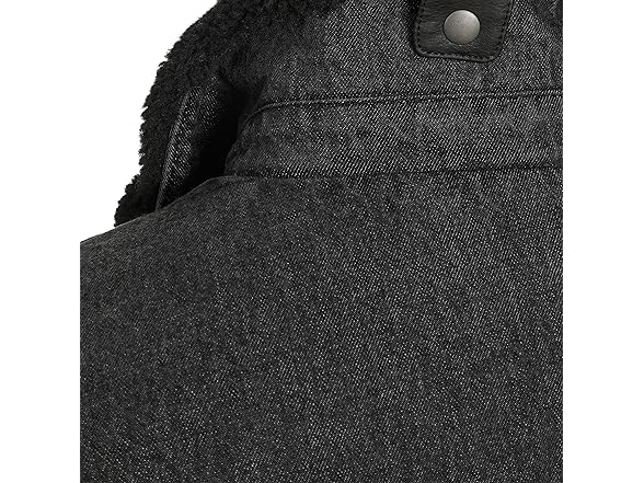 Levis Mens Denim Western Jacket w Sherpa Collar (M)