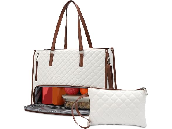 MOVECOM PU Leather Lunch Bag Work Tote