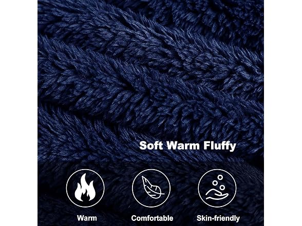 Hellomamma Men (XL) Hooded Long Plush Fleece Robe