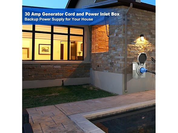 30 Amp Generator Cord and Power Inlet