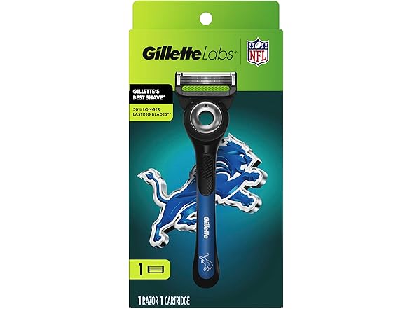 Gillette Labs Special NFL Lions Edition Shaving Razor for Men